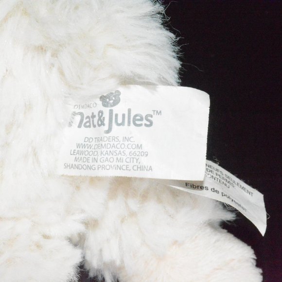 Nat & Jules Plush Ivory Lamb Rattle Soft Baby Toy - Picture 6 of 9